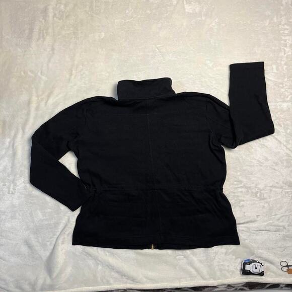 Lauren Ralph Lauren Full Zip Sweater Womens Large Gold Snaps Jacket Cardigan - Picture 4 of 8